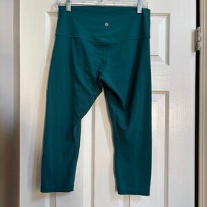 Lululemon Align High Rise Crop 21" leggings - Teal - Like New!